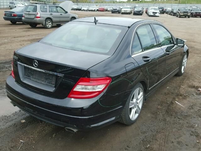 WDDGF5EB9BA506305 - 2011 MERCEDES-BENZ C 300 BLACK photo 4