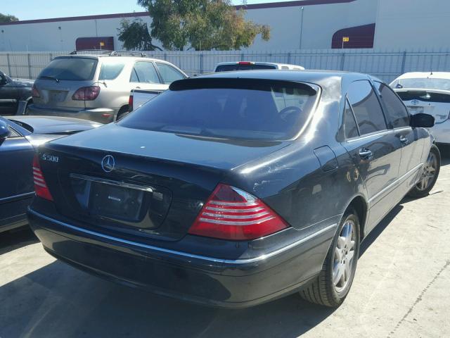 WDBNG70J12A312830 - 2002 MERCEDES-BENZ S 430 BLACK photo 4