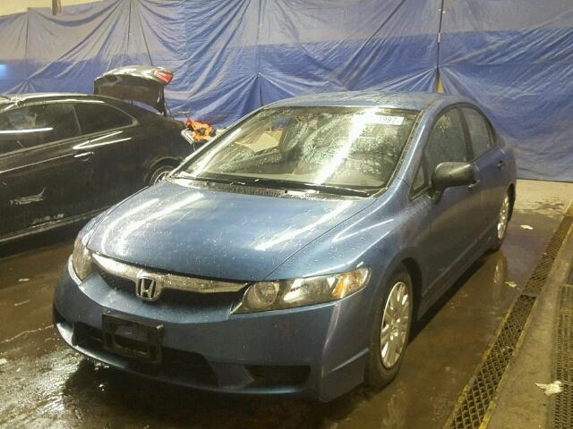 2HGFA16349H327154 - 2009 HONDA CIVIC DX V BLUE photo 2