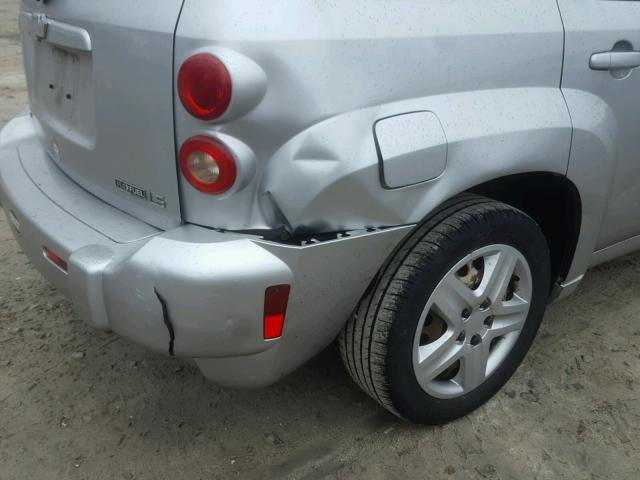 3GNCA13B09S618168 - 2009 CHEVROLET HHR LS SILVER photo 9