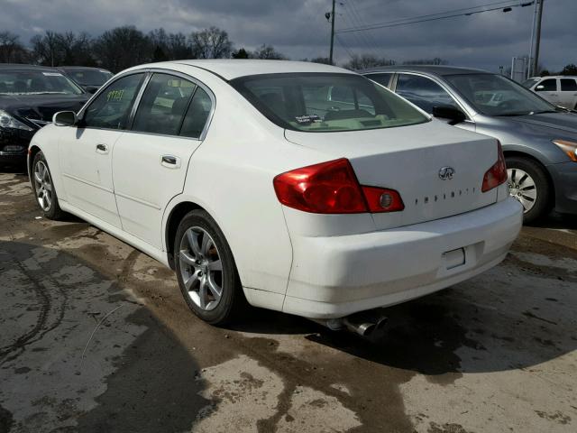 JNKCV51E56M500175 - 2006 INFINITI G35 WHITE photo 3