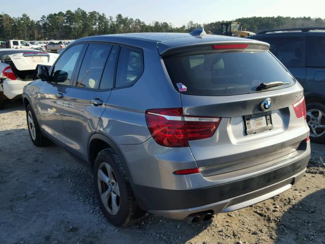 5UXWX5C57BL715660 - 2011 BMW X3 XDRIVE2 GRAY photo 3