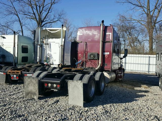 1XKTDU8X17J155515 - 2007 KENWORTH CONSTRUCTI BURGUNDY photo 4