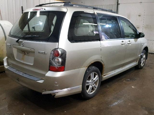 JM3LW28A150535289 - 2005 MAZDA MPV WAGON GOLD photo 4