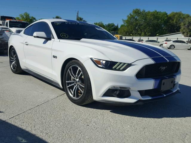 1FA6P8CF4H5235154 - 2017 FORD MUSTANG GT WHITE photo 1