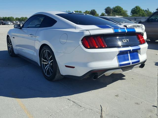 1FA6P8CF4H5235154 - 2017 FORD MUSTANG GT WHITE photo 3