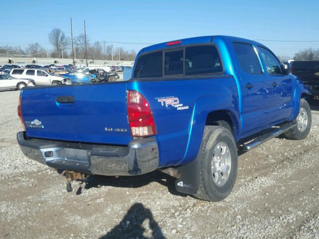 5TELU42N87Z461216 - 2007 TOYOTA TACOMA DOU BLUE photo 4