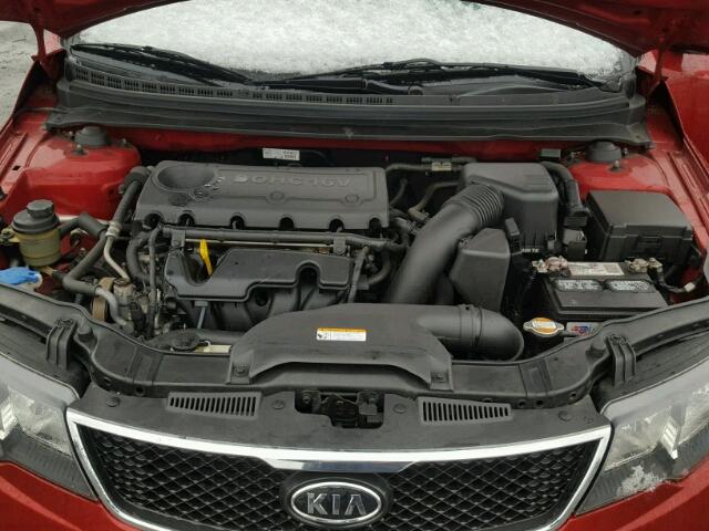 KNAFU4A28A5844391 - 2010 KIA FORTE EX RED photo 7