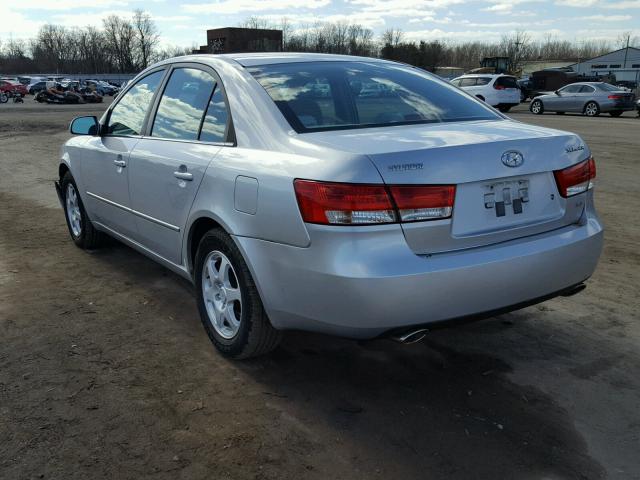 5NPEU46F96H001396 - 2006 HYUNDAI SONATA GLS SILVER photo 3