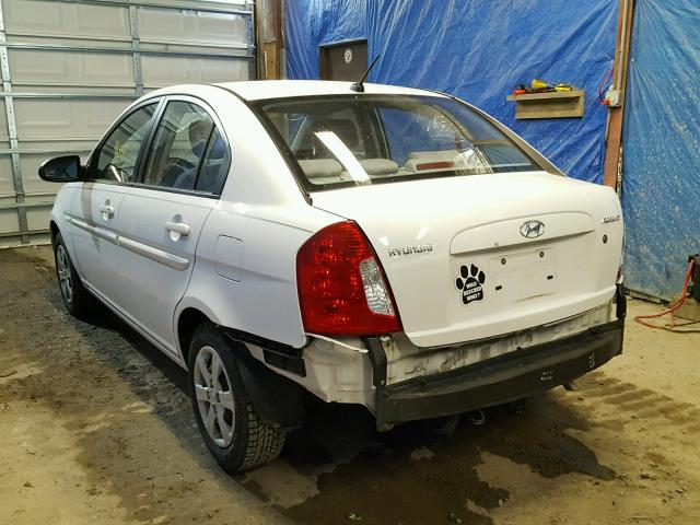 KMHCN46C49U329809 - 2009 HYUNDAI ACCENT GLS WHITE photo 3