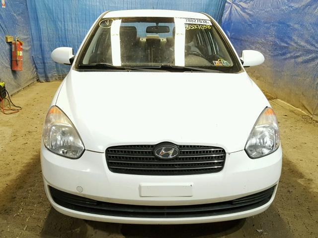 KMHCN46C49U329809 - 2009 HYUNDAI ACCENT GLS WHITE photo 9