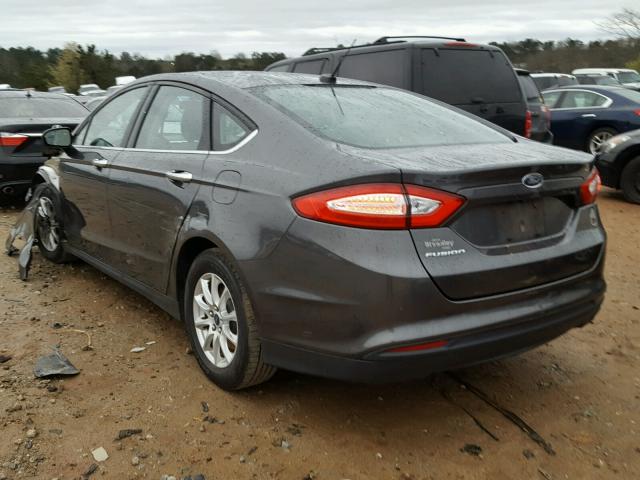 3FA6P0G74GR273564 - 2016 FORD FUSION S GRAY photo 3