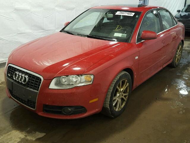 WAUDF78EX8A043627 - 2008 AUDI A4 2.0T QU RED photo 2