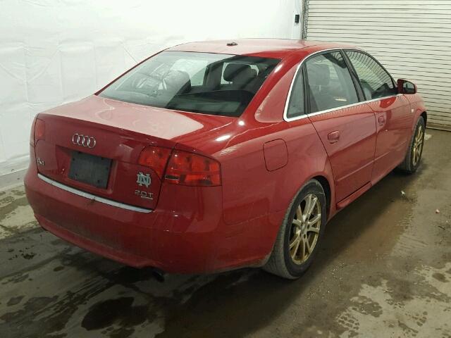 WAUDF78EX8A043627 - 2008 AUDI A4 2.0T QU RED photo 4