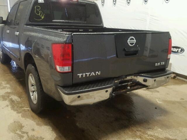 1N6AA07D39N304088 - 2009 NISSAN TITAN XE GRAY photo 9