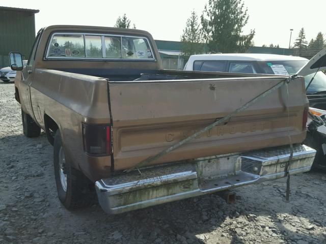 CCL349Z122222 - 1979 CHEVROLET SILVERADO BROWN photo 3