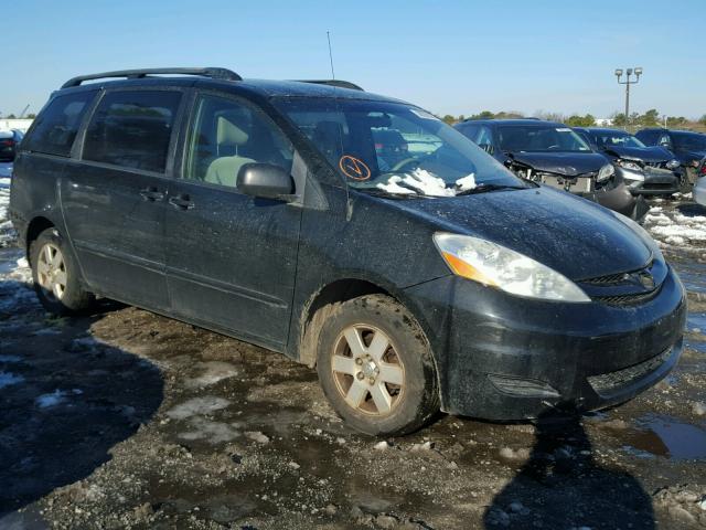 5TDZK23C08S142182 - 2008 TOYOTA SIENNA CE BLACK photo 1