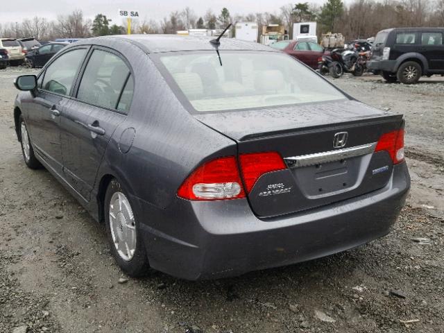 JHMFA36259S012016 - 2009 HONDA CIVIC HYBR GRAY photo 3