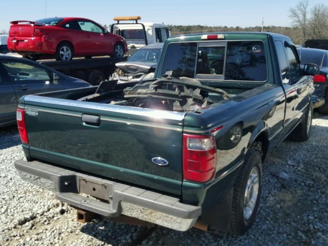 1FTYR44E62PB32924 - 2002 FORD RANGER SUP GREEN photo 4