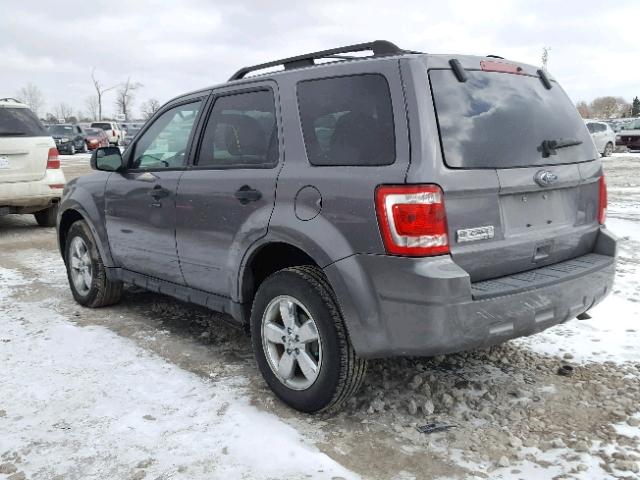 1FMCU0D74AKC92312 - 2010 FORD ESCAPE XLT GRAY photo 3