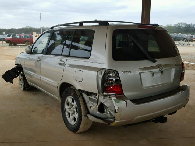 JTEGD21A550119056 - 2005 TOYOTA HIGHLANDER SILVER photo 3