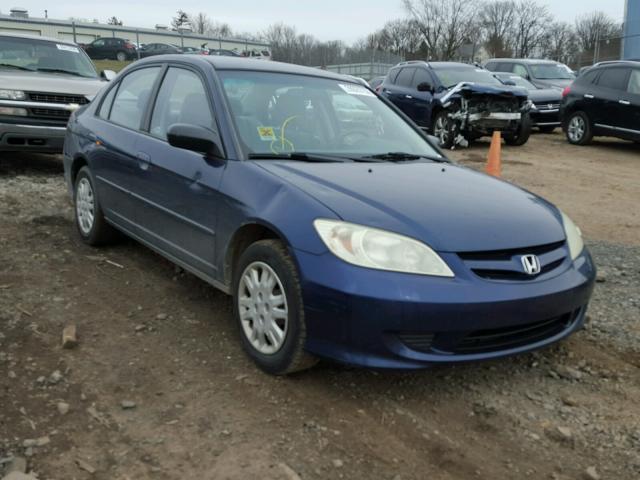 2HGES16635H575800 - 2005 HONDA CIVIC LX BLUE photo 1