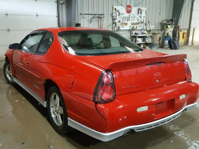 2G1WZ121049208573 - 2004 CHEVROLET MONTE CARL RED photo 3