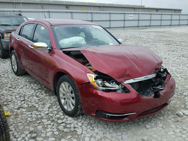 1C3CCBCG3EN156363 - 2014 CHRYSLER 200 LIMITE RED photo 1