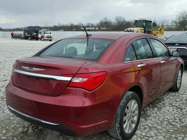 1C3CCBCG3EN156363 - 2014 CHRYSLER 200 LIMITE RED photo 4