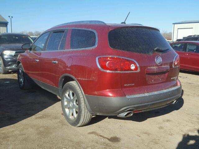 5GAEV23728J108915 - 2008 BUICK ENCLAVE CX RED photo 3