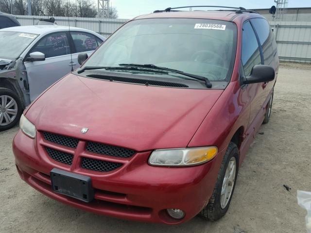 2B4GP44R2XR398545 - 1999 DODGE GRAND CARA RED photo 2