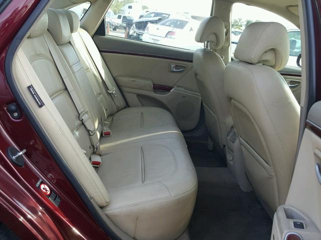 KMHFC46F68A320168 - 2008 HYUNDAI AZERA SE BURGUNDY photo 6