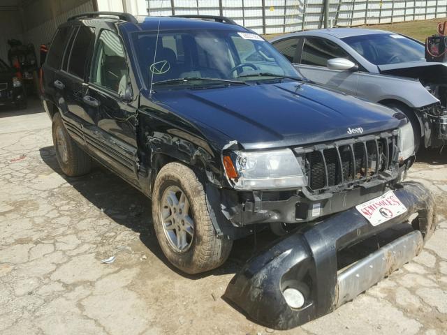 1J4GW48S64C333487 - 2004 JEEP GRAND CHER BLACK photo 1