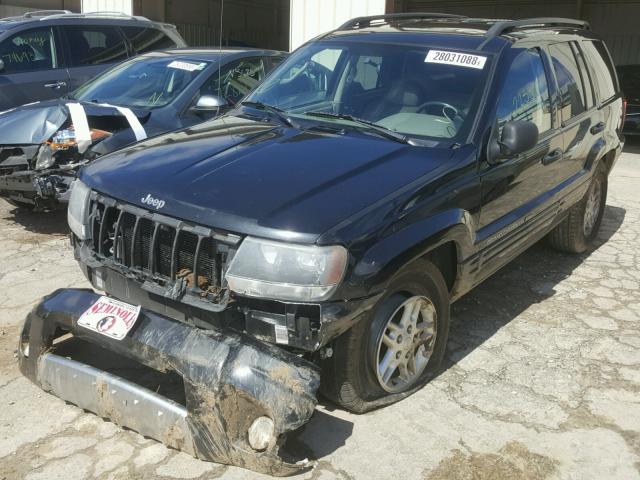 1J4GW48S64C333487 - 2004 JEEP GRAND CHER BLACK photo 2