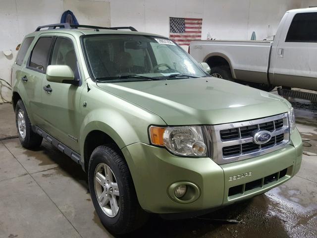 1FMCU49H38KC30855 - 2008 FORD ESCAPE HEV GREEN photo 1