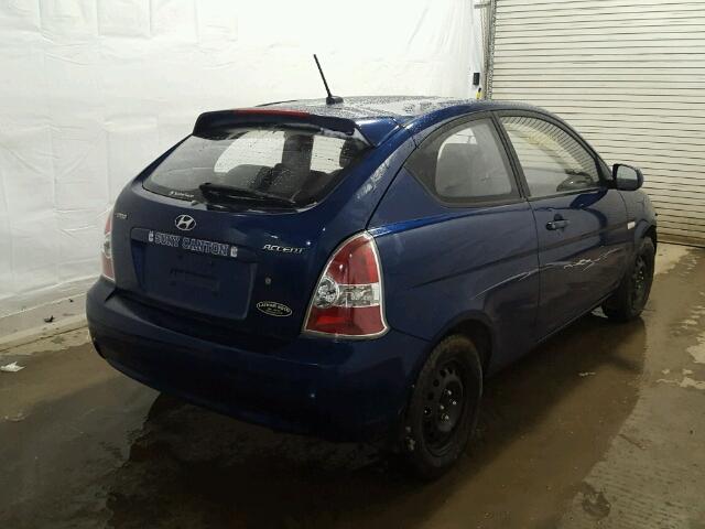 KMHCM3AC6BU201212 - 2011 HYUNDAI ACCENT GL BLUE photo 4