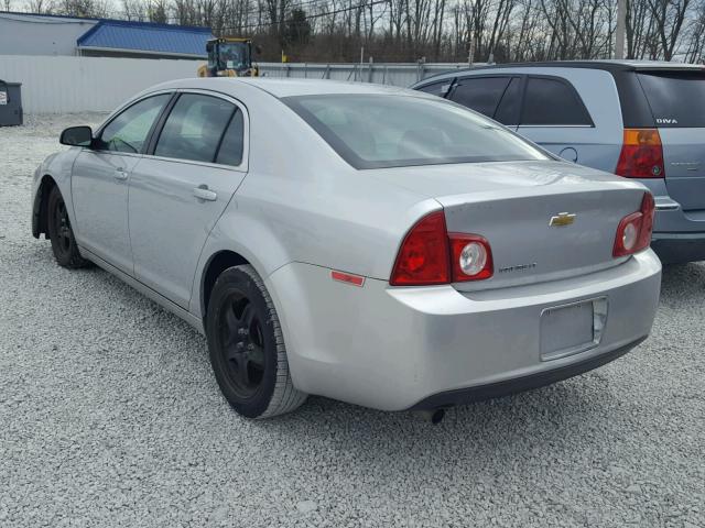 1G1ZC5EB2AF276354 - 2010 CHEVROLET MALIBU 1LT SILVER photo 3