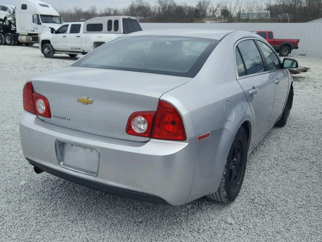 1G1ZC5EB2AF276354 - 2010 CHEVROLET MALIBU 1LT SILVER photo 4