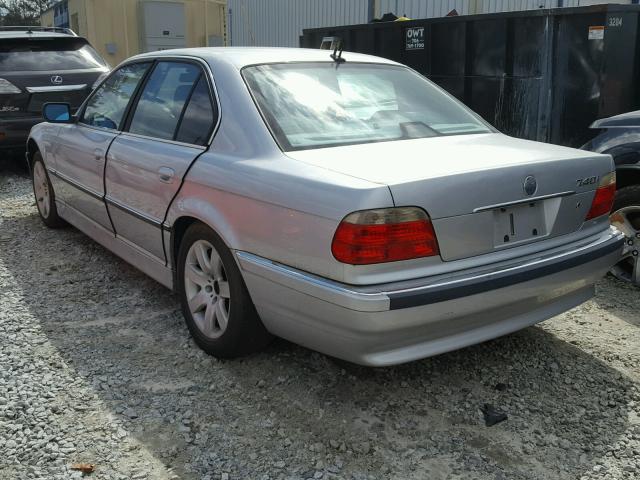 WBAGG83451DN81672 - 2001 BMW 740 I AUTO SILVER photo 3