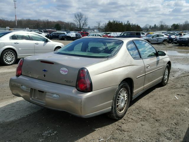 2G1WW12E829296491 - 2002 CHEVROLET MONTE CARL BEIGE photo 4