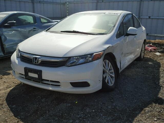 2HGFB2F94CH111934 - 2012 HONDA CIVIC EXL WHITE photo 2