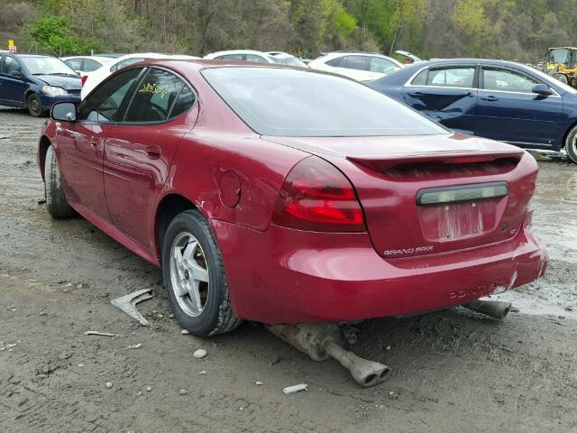 2G2WS522741131487 - 2004 PONTIAC GRAND PRIX RED photo 3