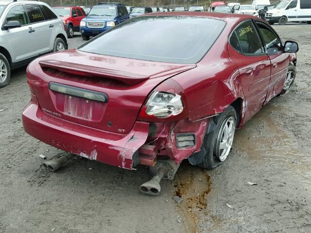 2G2WS522741131487 - 2004 PONTIAC GRAND PRIX RED photo 4