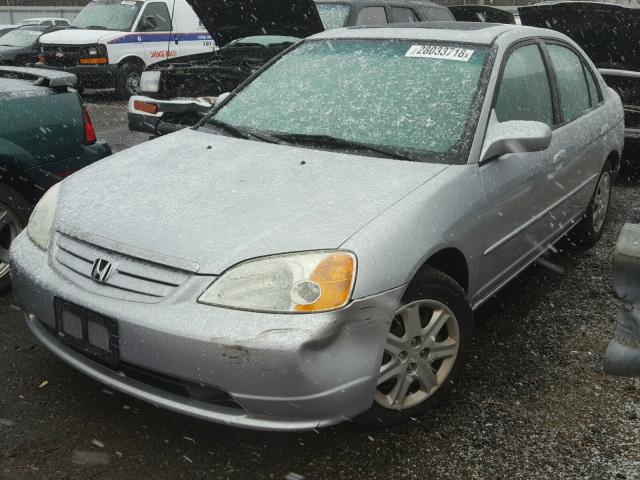 2HGES25773H587056 - 2003 HONDA CIVIC EX SILVER photo 2