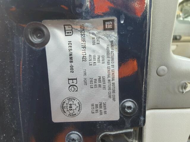 1G1ZS58F77F117422 - 2007 CHEVROLET MALIBU LS 黑色 照片 10