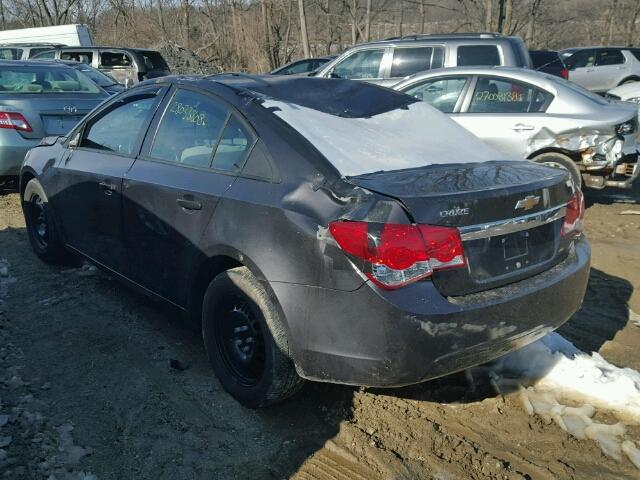 1G1PA5SGXE7203410 - 2014 CHEVROLET CRUZE LS GRAY photo 3