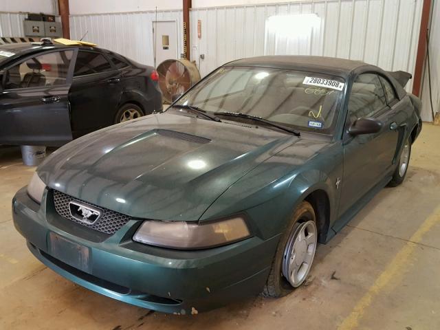 1FAFP40431F146851 - 2001 FORD MUSTANG GREEN photo 2