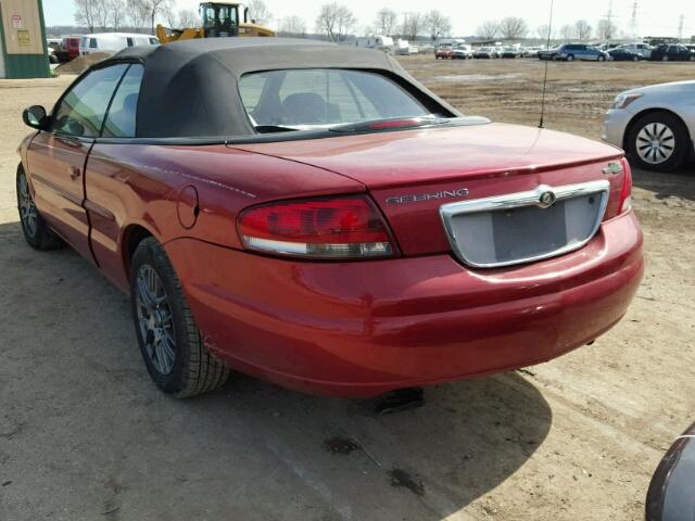 1C3EL45X36N285951 - 2006 CHRYSLER SEBRING RED photo 3