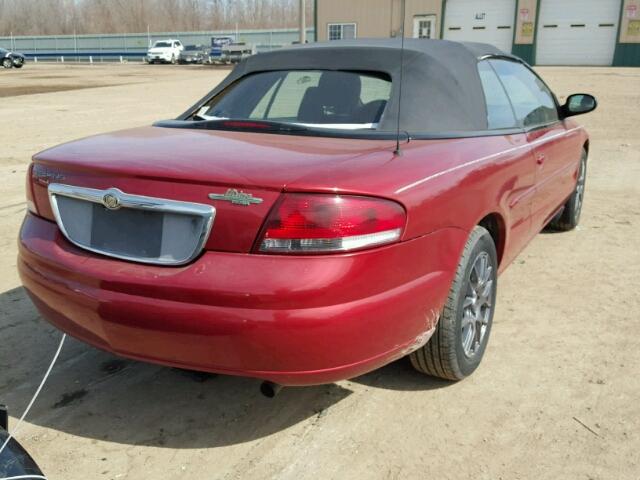 1C3EL45X36N285951 - 2006 CHRYSLER SEBRING RED photo 4