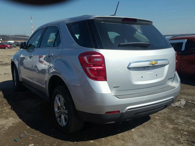 2GNFLEEK6G6106633 - 2016 CHEVROLET EQUINOX LS SILVER photo 3